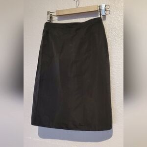 miu miu Made In Italy Black Sheen A-Line Skirt Knee Length Size 38 (US Size 6)